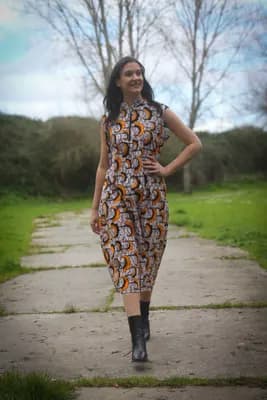 Abstract print sheath dress — 2