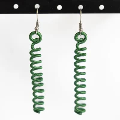 Coiled Spring Drop Earrings — 2