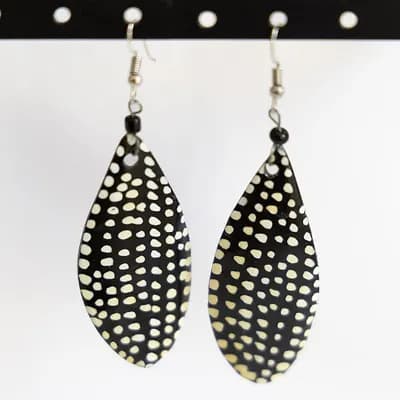 Speckled Teardrop Earrings — 2
