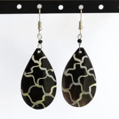 Speckled Teardrop Earrings — 3