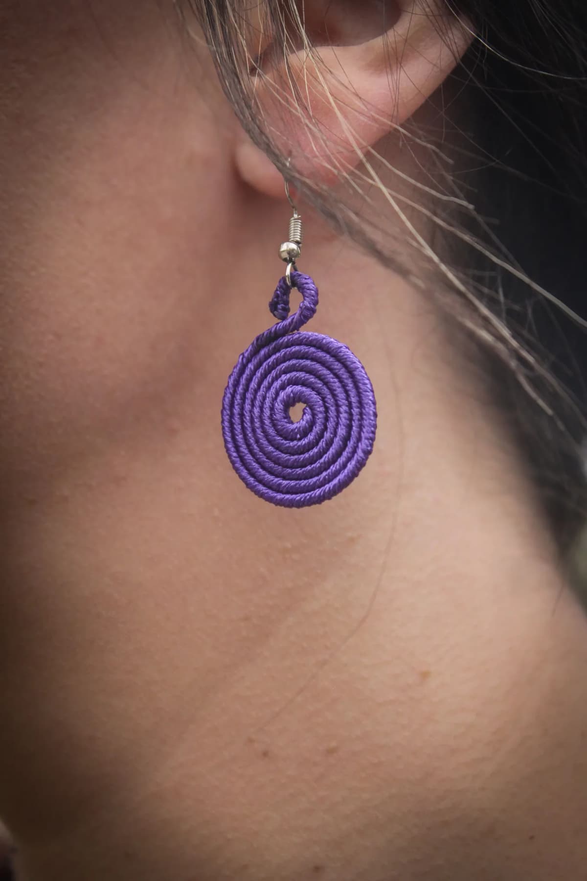 Spiral Disc Earrings