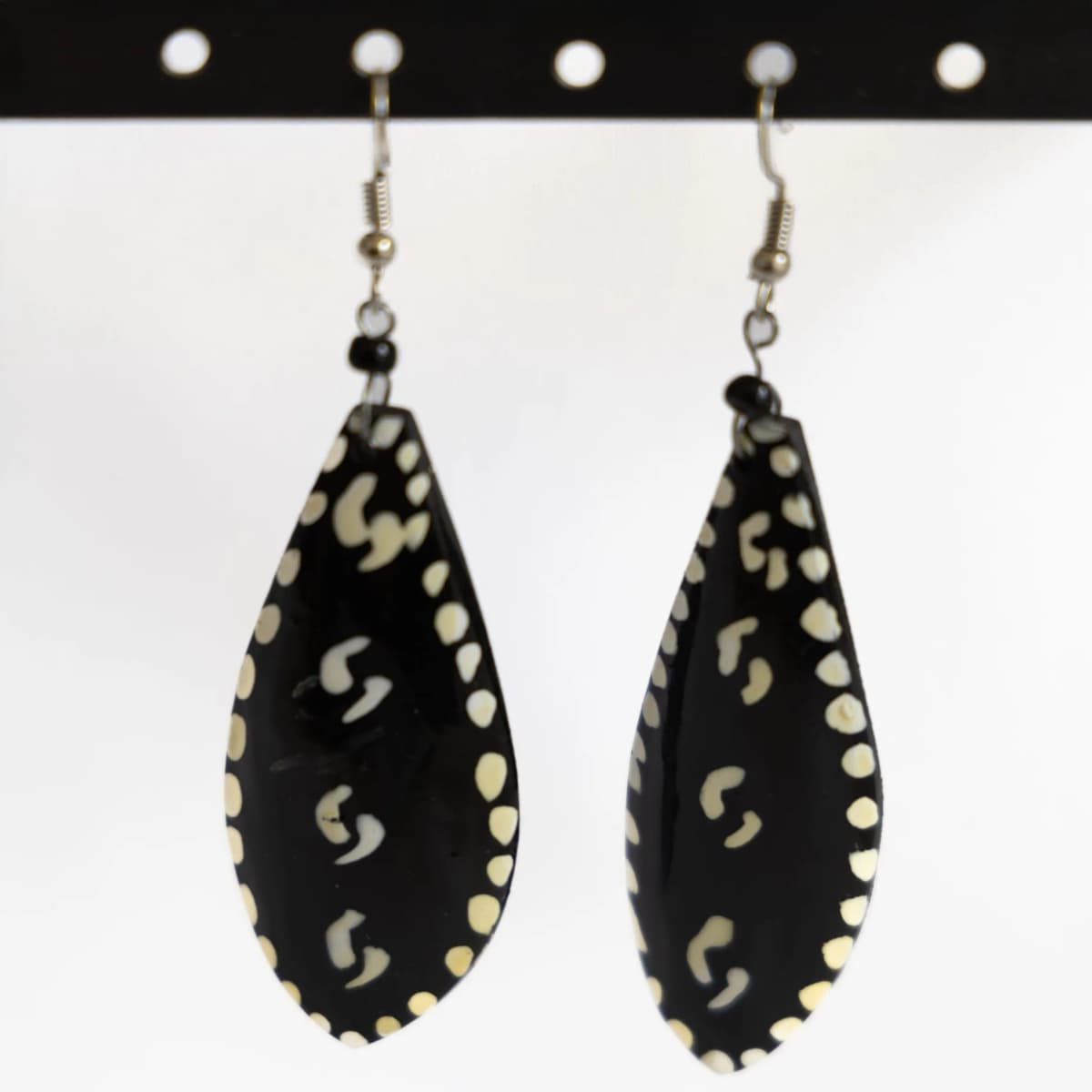 Speckled Teardrop Earrings