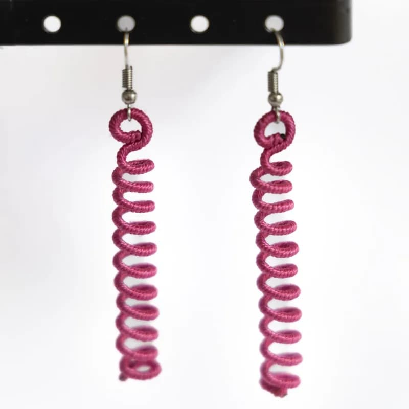 Coiled Spring Drop Earrings