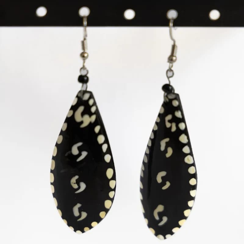 Speckled Teardrop Earrings